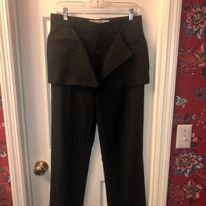 ZARA PINSTRIPE PANTS WITH SKIRT